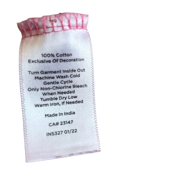 Talbot Cotton Popover Top Women LP Pink with Multicolor Floral Embroidery - Picture 9 of 9